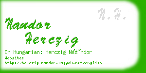 nandor herczig business card